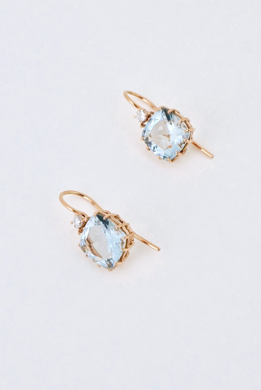 Aqua Aventurine Earrings Genuine Stone 18K Gold Vermeil – Riorita-Jewelry
